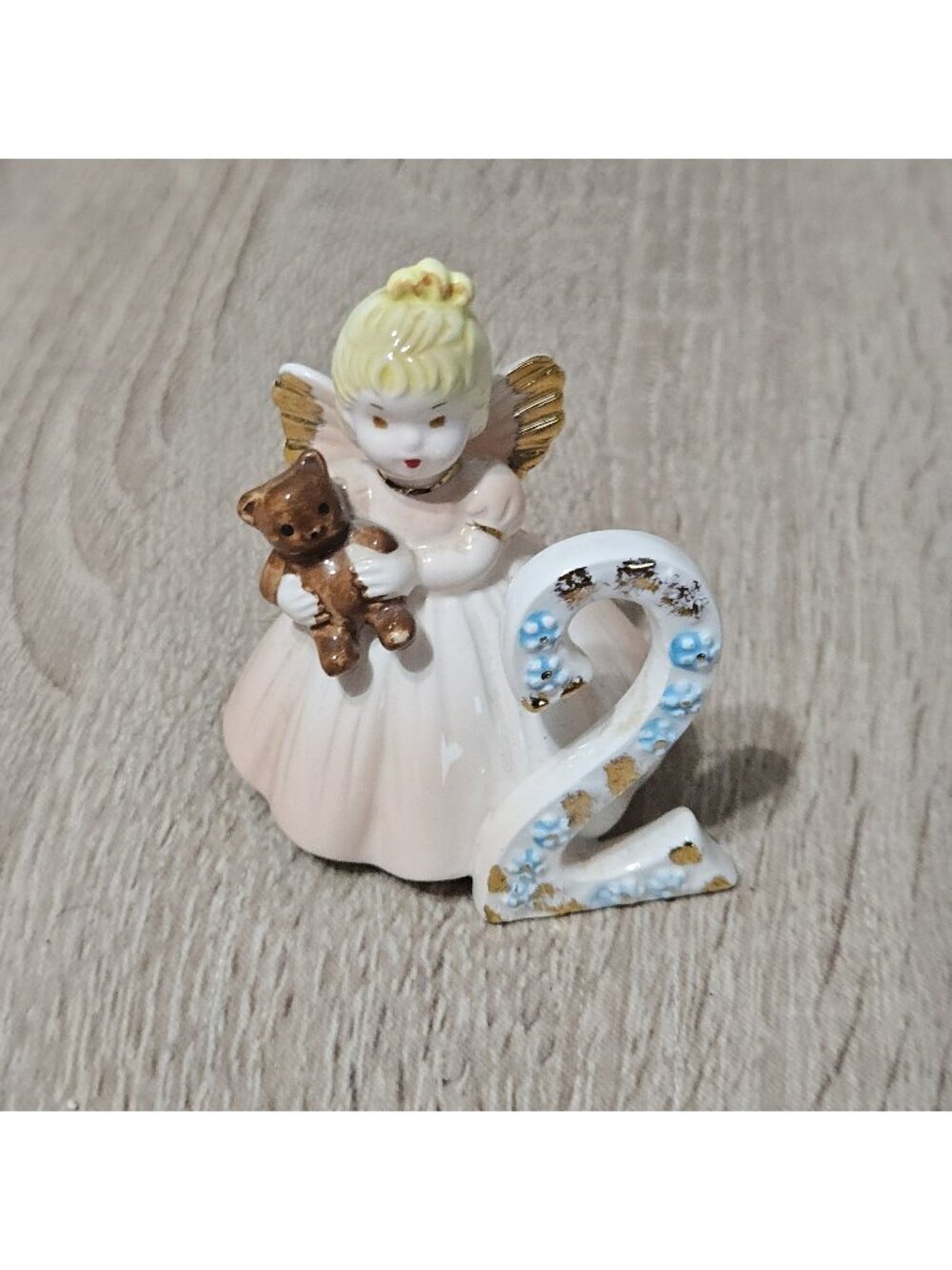 Josef Original Birthday Girl Angel Figurine—Age 2 Ceramic